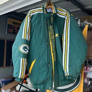 Vintage Starter Pro Line PACKERS Puffer Jacket L